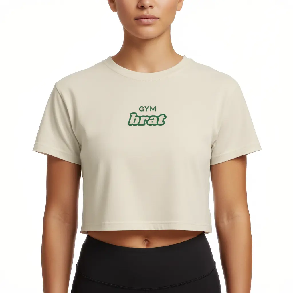 Gym Brat Cropped Shirt - On Model